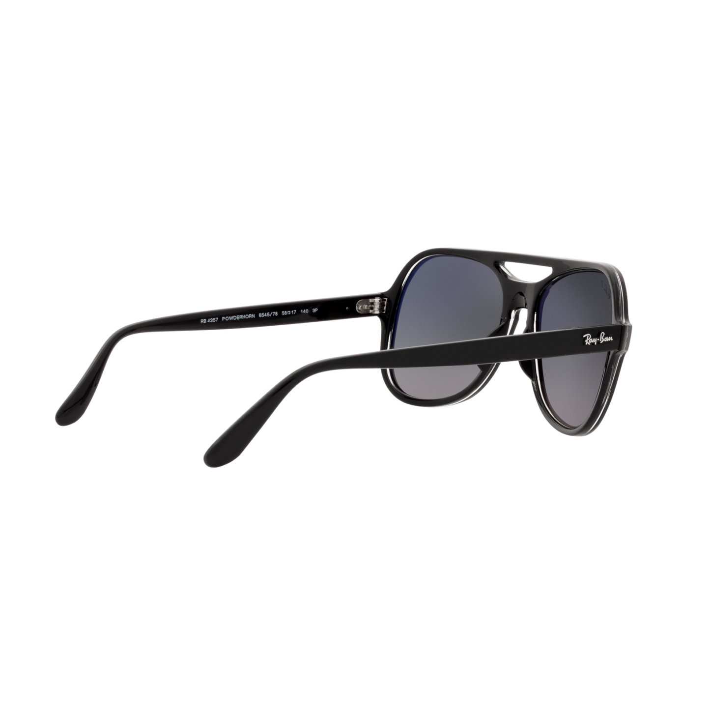 Ray Ban POWDERHORN RB4357 Black Unisex Polarized Sunglasses