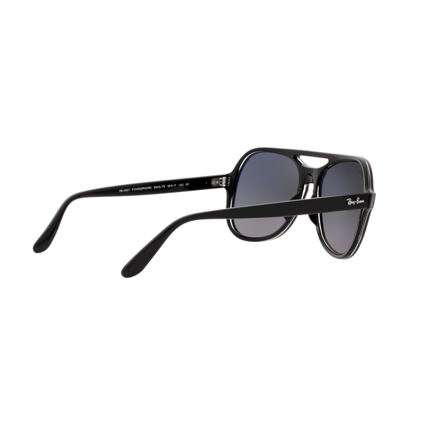 Ray Ban POWDERHORN RB4357 Black Unisex Polarized Sunglasses