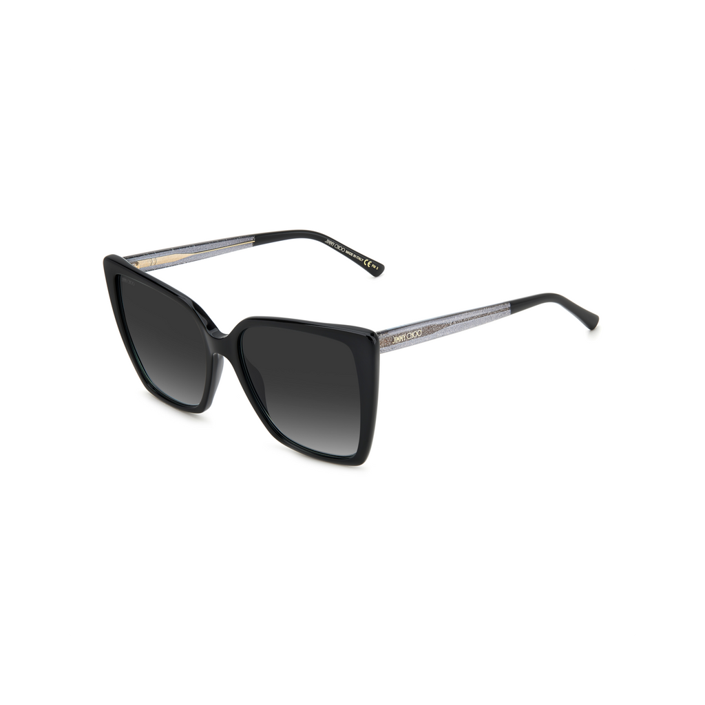 Jimmy Choo LESSIE/S Grey Black Women's Sunglasses