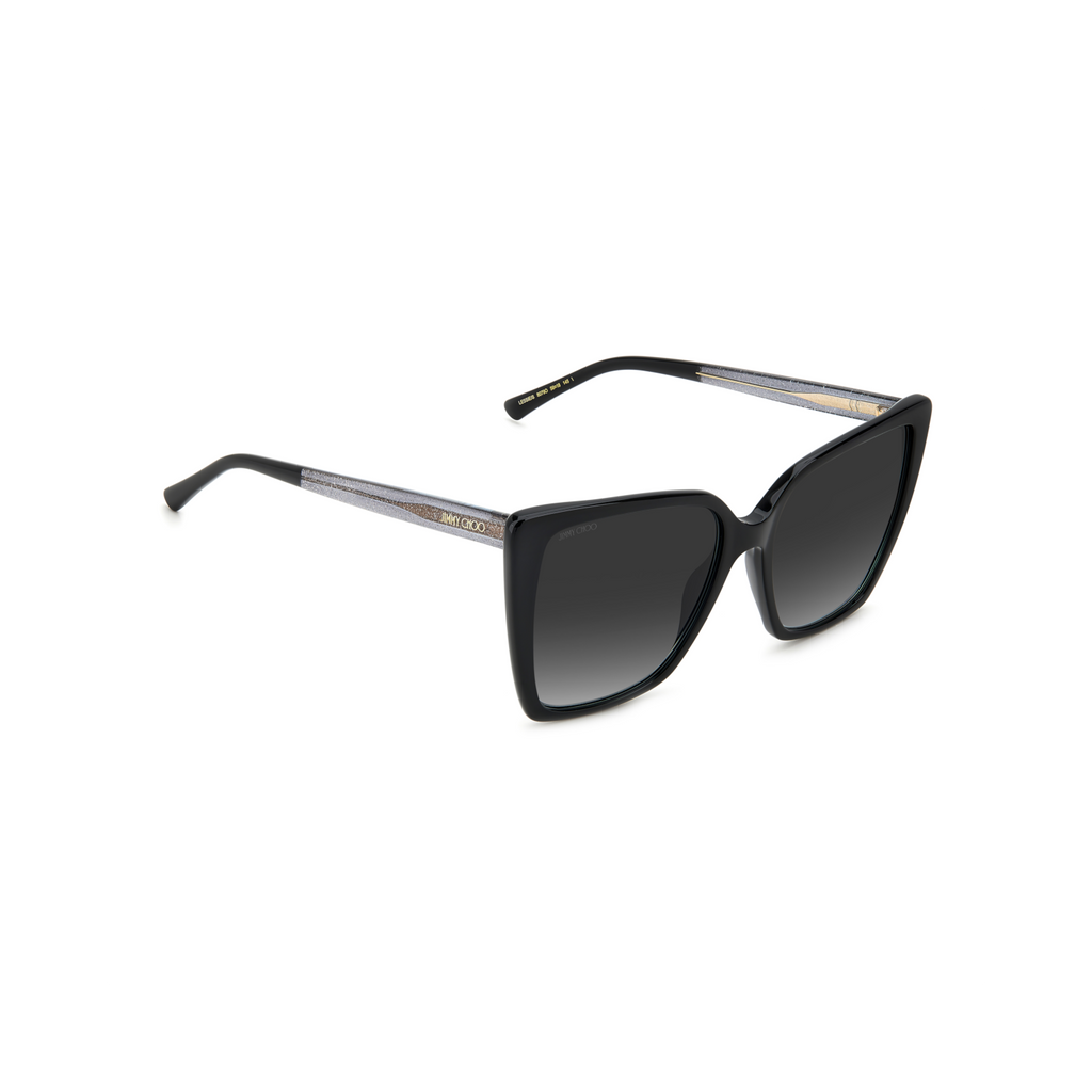 Jimmy Choo LESSIE/S Grey Black Women's Sunglasses