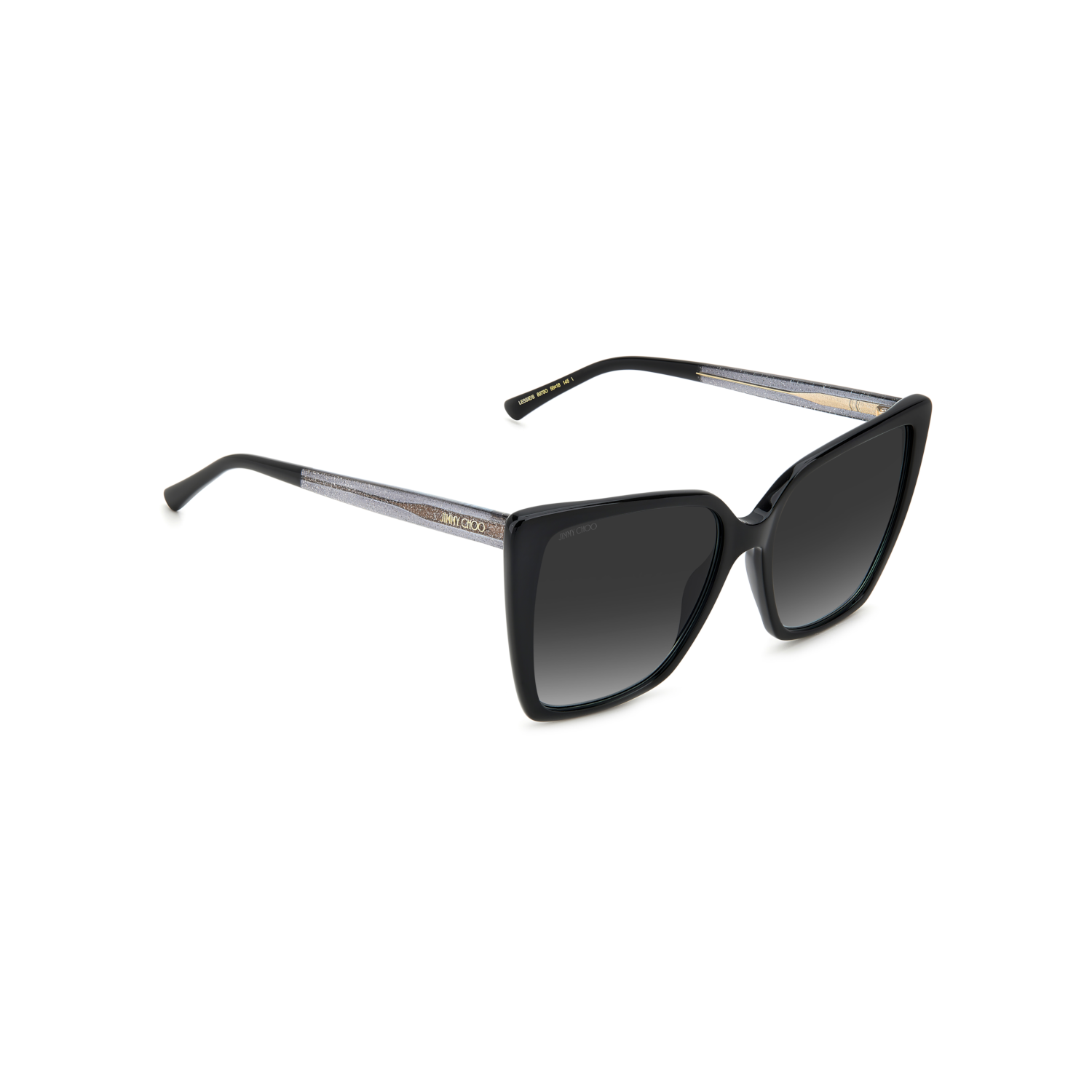 Jimmy Choo LESSIE/S Grey Black Women's Sunglasses