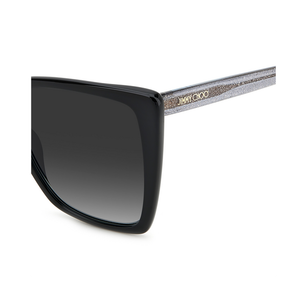 Jimmy Choo LESSIE/S Grey Black Women's Sunglasses