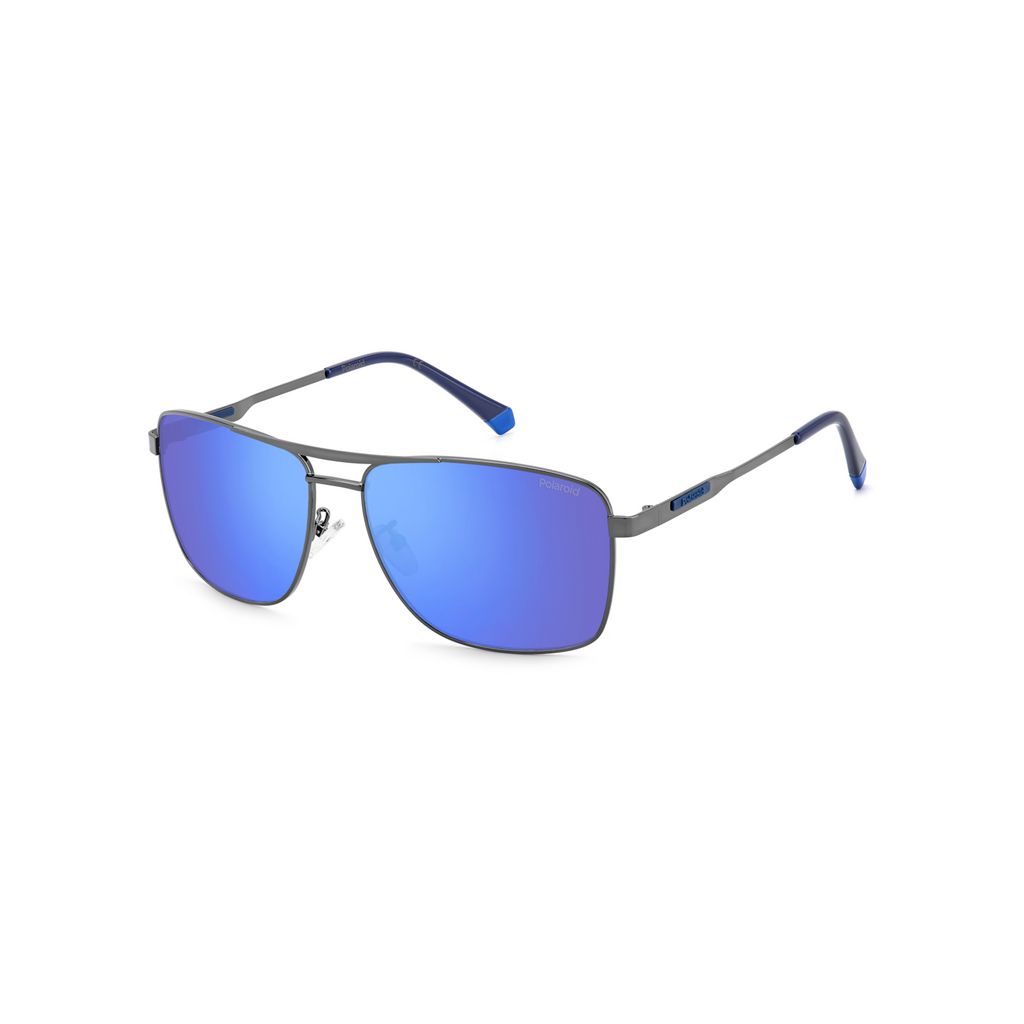 Polaroid PLD 2136/G/S/X Blue Grey Men's Polarized Sunglasses